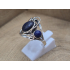 Echt zilveren ring met lapis lazuli